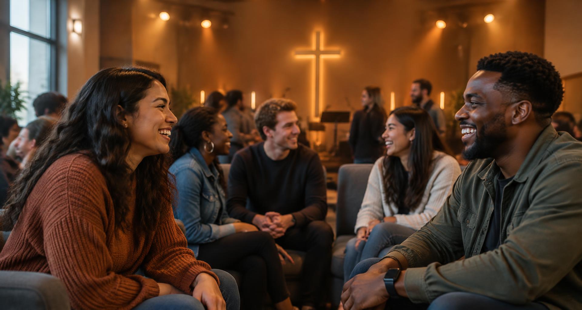 Friends sharing life in a welcoming church community